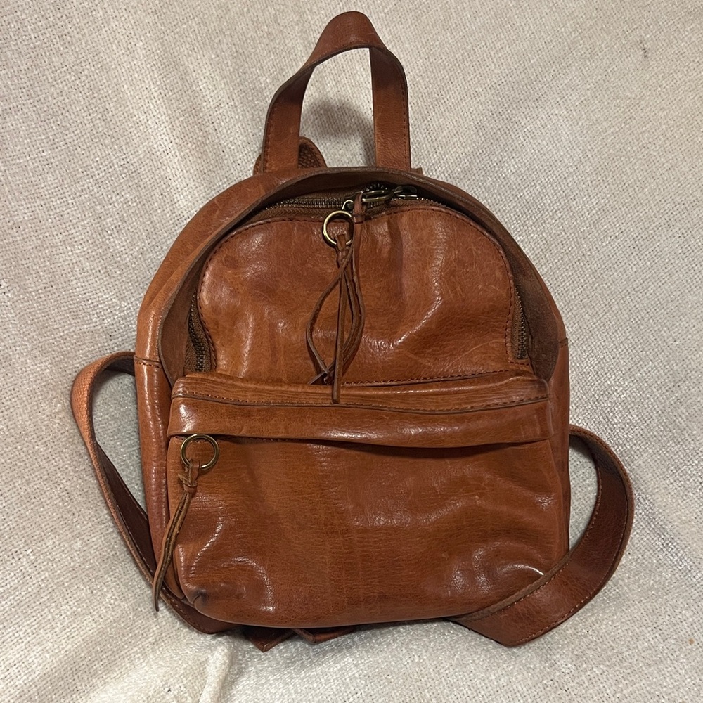 Madewell Brown Leather Mini Backpack